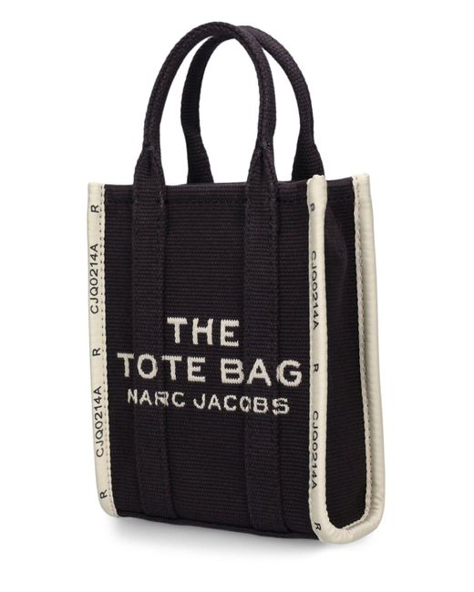 Marc Jacobs Black Tasche Aus Jacquard "the Phone Tote"