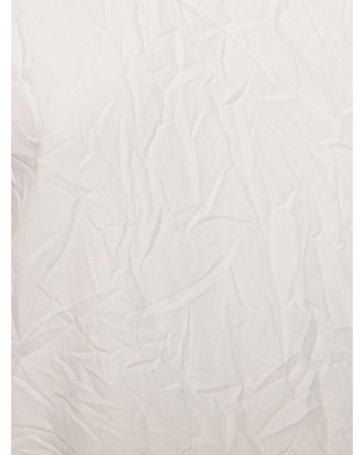 Auralee White Wrinkled Cotton Twill Maxi Dress