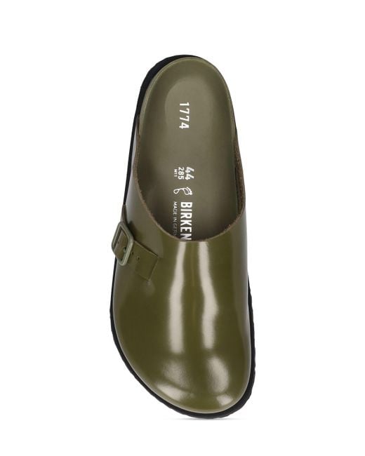Birkenstock 1774 Green Niamay Shiny Leather Sandals for men
