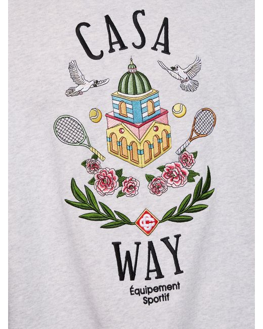 Casablancabrand Gray Casa Way Organic Cotton Sweatshirt for men