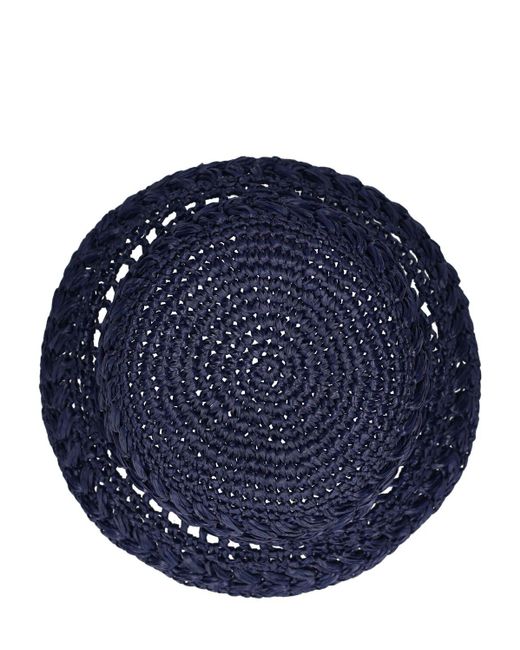 Weekend by Maxmara Blue Adito Crochet Bucket Hat