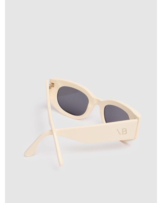 Victoria Beckham White Vb Monogram Acetate Sunglasses