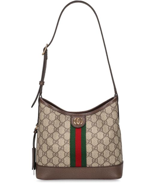 Gucci Gray Small Ophidia gg Canvas Shoulder Bag
