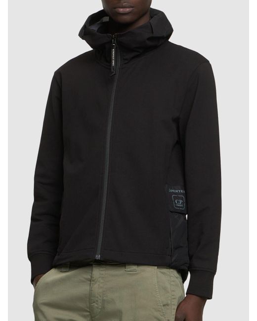 C P Company Black Metropolis Series Stretch Fleece Jacket for men