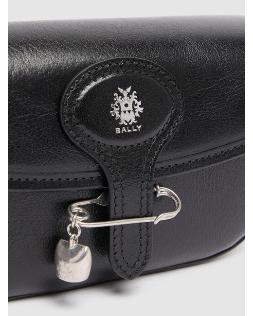 Bally Black Damen Schultertasche Aus Leder „Sw Beckett“