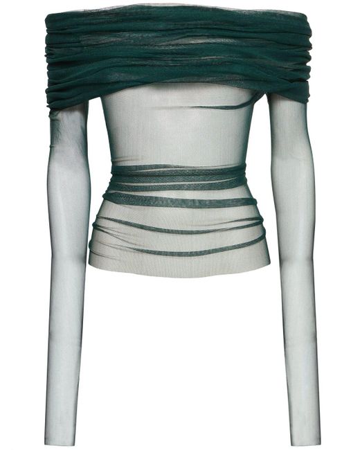 Christopher Esber シルクチュールトップ Green