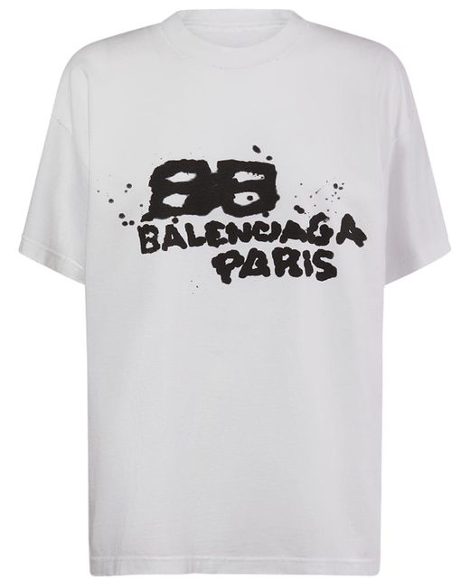 Balenciaga Gray Medium Fit Cotton T-shirt