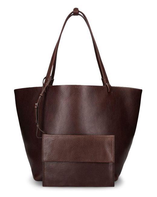 The Row Park Vintage レザートートバッグ Brown