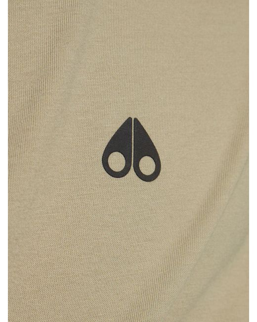 Camiseta de algodón Moose Knuckles de hombre de color Natural