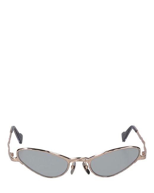 Kuboraum Metallic Z22 Oval Sunglasses for men