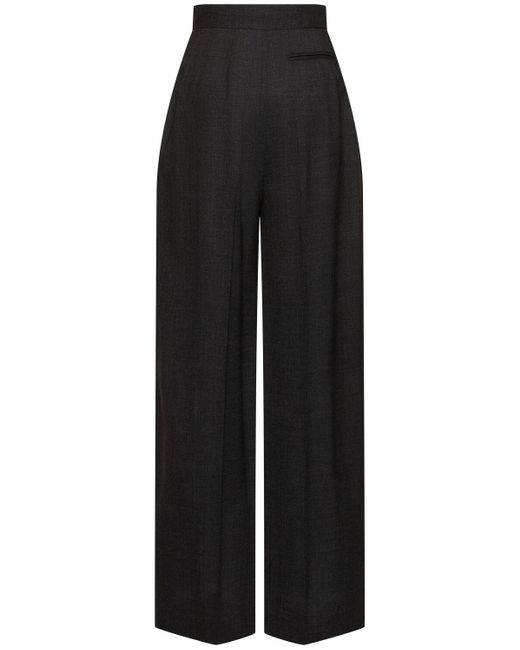 The Row Black Weite Hose Aus Wolle "gordon"