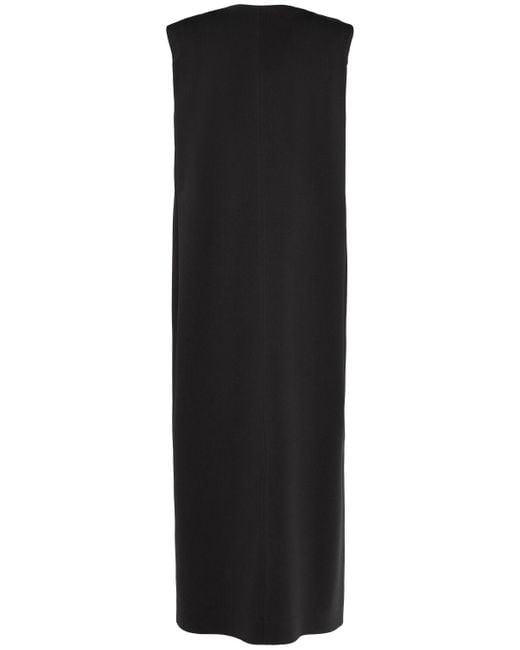 Max Mara Black Midikleid Aus Jersey "biada"