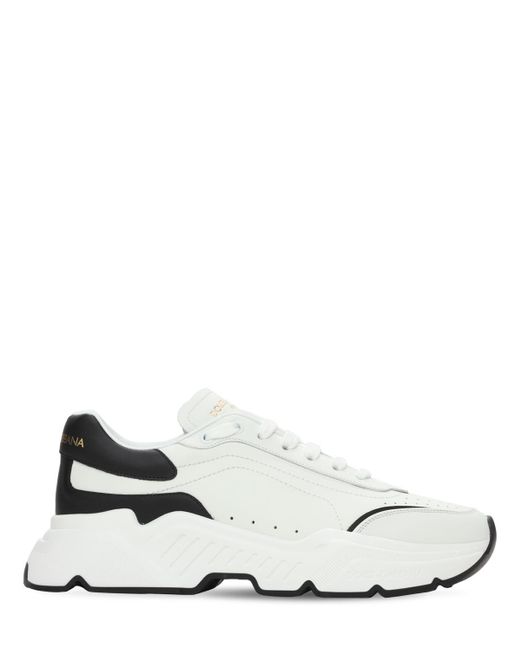 daymaster mixed leather runner sneakers