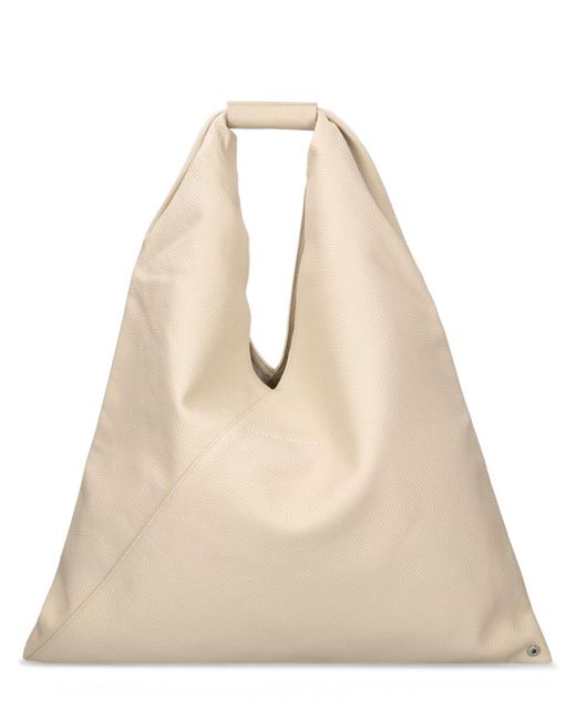 MM6 by Maison Martin Margiela Natural Classic Japanese Grained Leather Bag