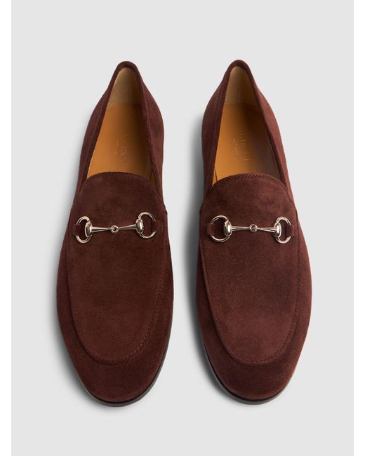 10mm jordaan suede loafers di Gucci in Brown