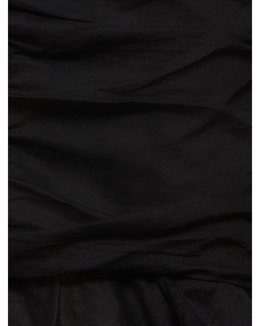 Vestido corto de algodón fruncido Isabel Marant de color Black