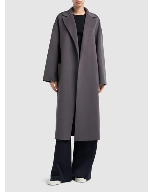 Cappotto midi nina in lana / cintura di Max Mara in Gray