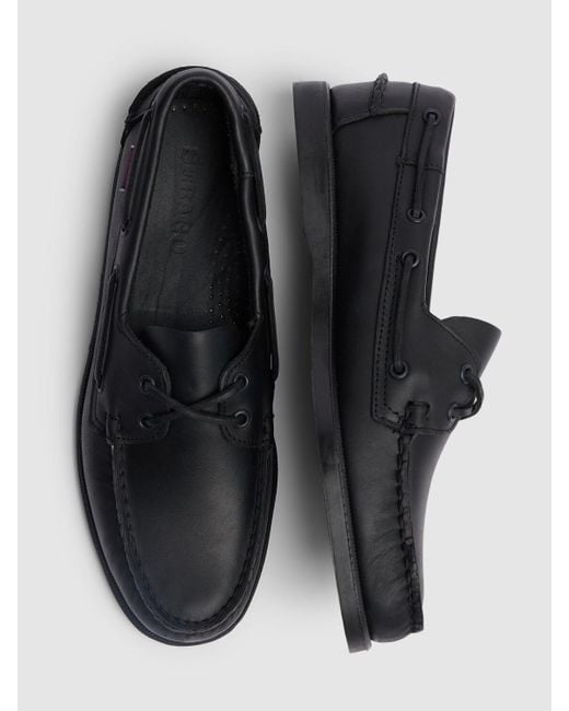Sebago Black Docksides Portland Leather Loafers for men