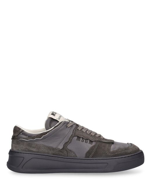 MSGM Gray Fantastic Canvas Sneakers