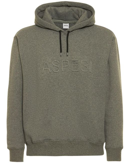 Aspesi Hoodie Mit Logo in Grün für Herren Herren Bekleidung Pullover und Strickware Sweatjacken 