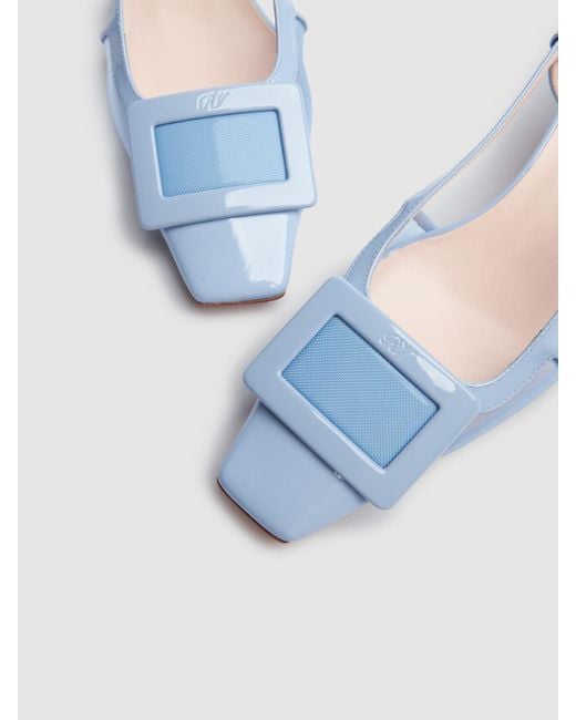 Roger Vivier Belle Vivier メッシュスリングバックパンプス 45mm White