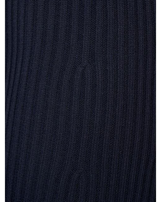 Max Mara Blue Rock Aus Stretch-viskoserepp