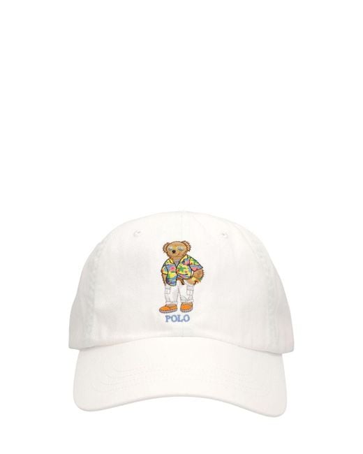 Polo Ralph Lauren White Bear Cotton Chino Hat for men