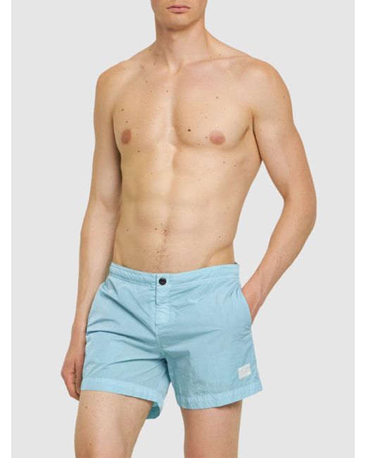 C P Company Blue Eco-chrome R Swim Shorts for men