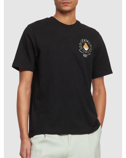 Lvr exclusive - t-shirt en coton casa way Casablancabrand pour homme en coloris Black
