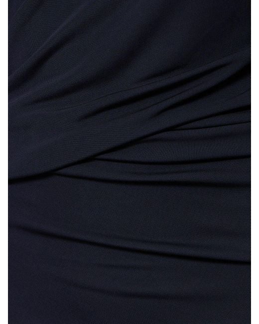 Christopher Esber Blue Viscose Draped Long Sleeve Maxi Dress