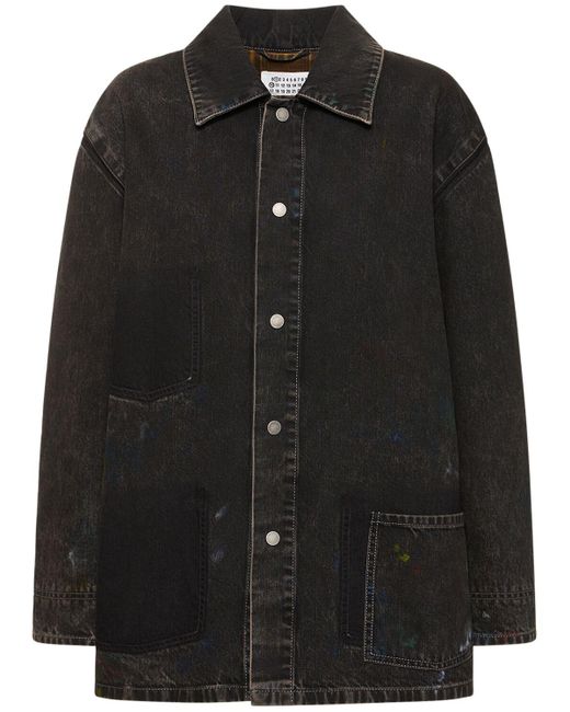 Maison Margiela Black Oversized Cotton Denim Jacket