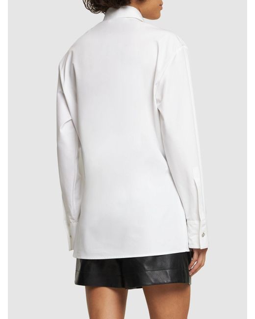 Camisa de popelina de algodón Versace de color White