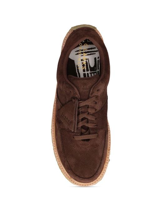 Chaussures à lacets en daim sandford Clarks pour homme en coloris Brown