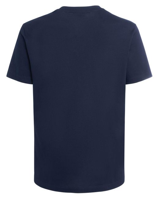 Versace T-shirt Aus Baumwolle Mit Logo in Blue für Herren