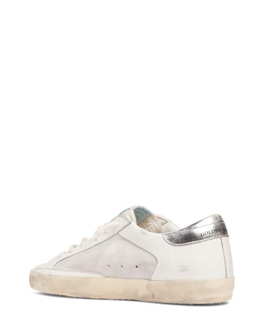 Golden Goose Deluxe Brand White 20mm Super-star Suede & Leather Sneakers