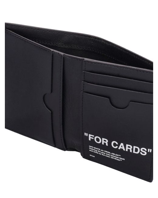 Off-White c/o Virgil Abloh Black "for Cards" Folded Leather Card Holder for men