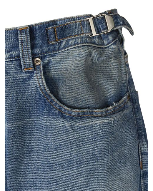 Balenciaga Blue Destroyed Super Large Cotton baggy Jeans for men