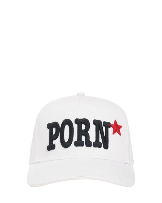 Cappello baseball porn* in cotone di DSquared² in White da Uomo