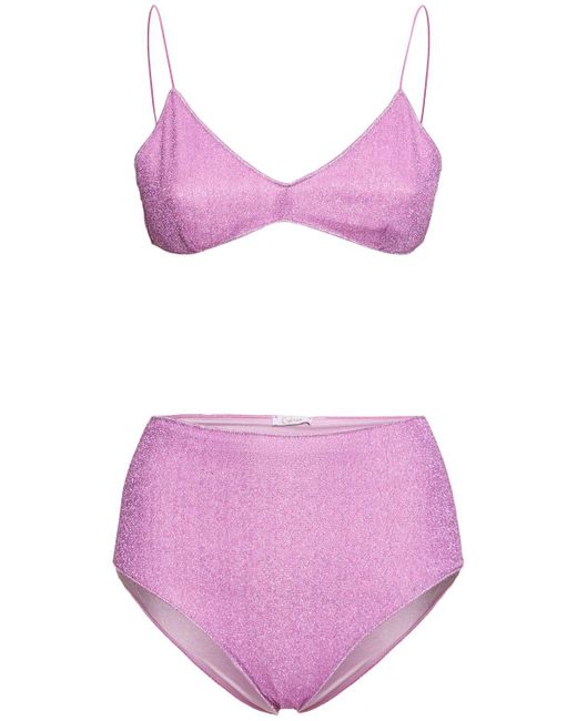 Oseree Purple Hochtaillierter Bikini "lumière"