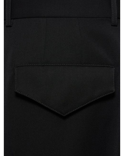 Pantalones anchos de gabardina de algodón Jil Sander de hombre de color Black