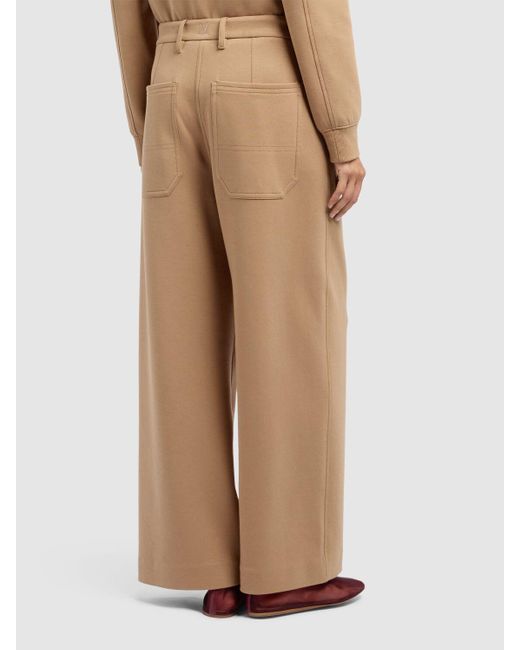 Donna Pantaloni Ampi Caucaso di Max Mara in Natural