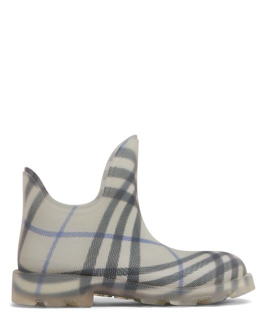Burberry Gray Mf Marsh Rubber Ankle Boots for men