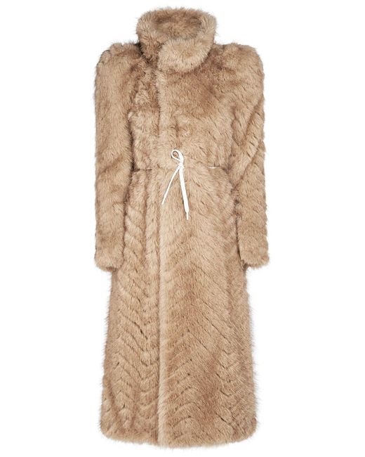 Manteau long en fausse fourrure Balenciaga en coloris Neutre | Lyst