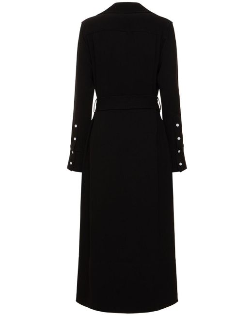 Proenza Schouler Black Vanessa Matte Crepe Midi Dress