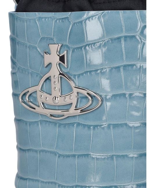 Bolso bucket daisy de piel efecto cocodrilo Vivienne Westwood de color Blue