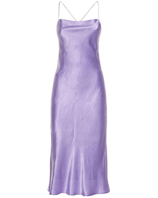 Third Form Slip kleid Aus Satin Mit crush Bias kapuze In Lila Lyst DE