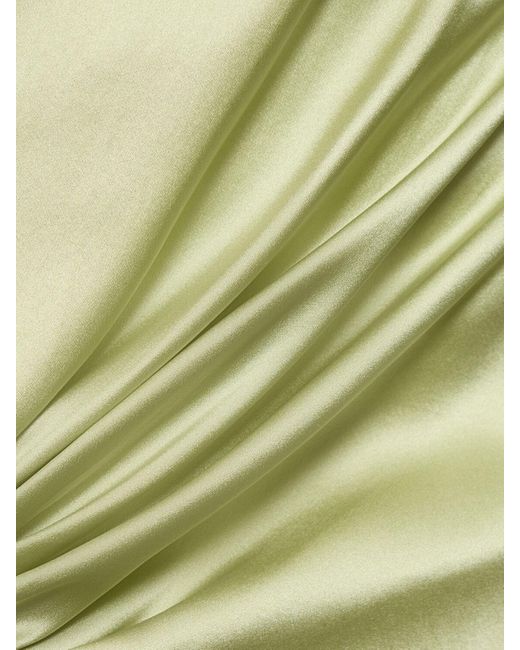Christopher Esber Green Cusco Draped Silk Cami Dress