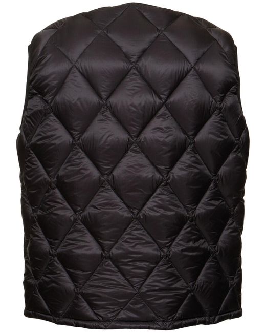 Roa Black Quilted Nylon Puffer Vest for men