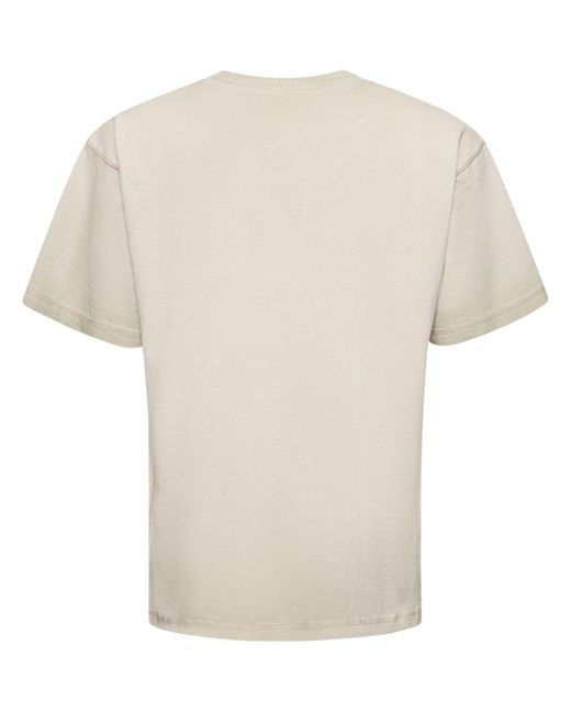 DIESEL White Logo Print Cotton Jersey Loose T-Shirt for men