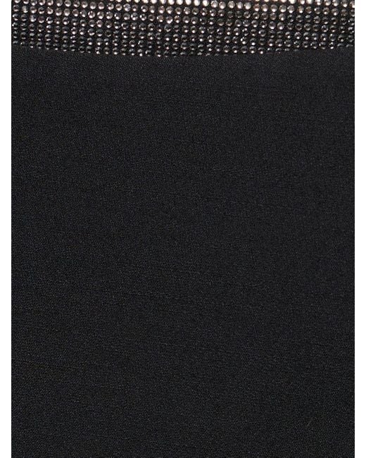 Robe longue bustier en soie et laine Roland Mouret en coloris Black